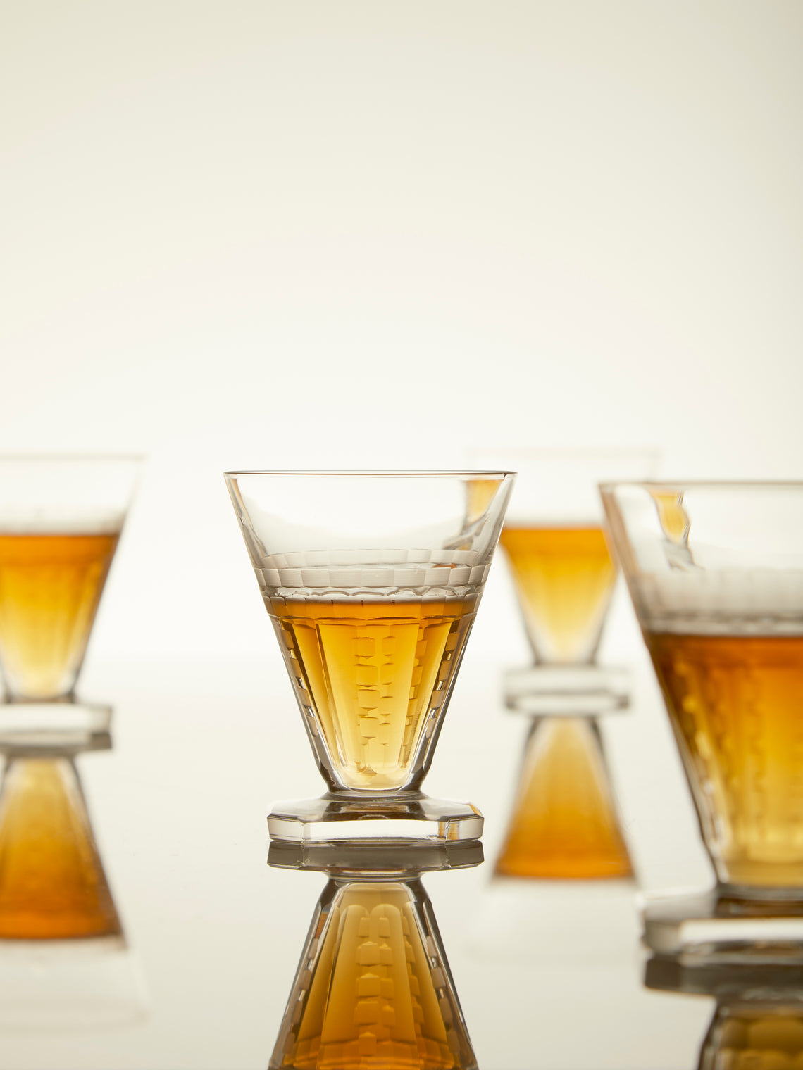 Antique and Vintage - 1920s Saint Louis Crystal Glasses (Set of 8) - Clear - ABASK