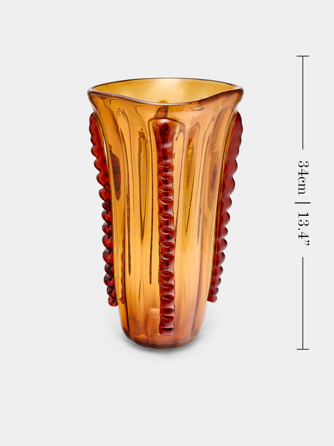 Antique and Vintage - 1970s Murano Glass Ribbed Vase -  - ABASK