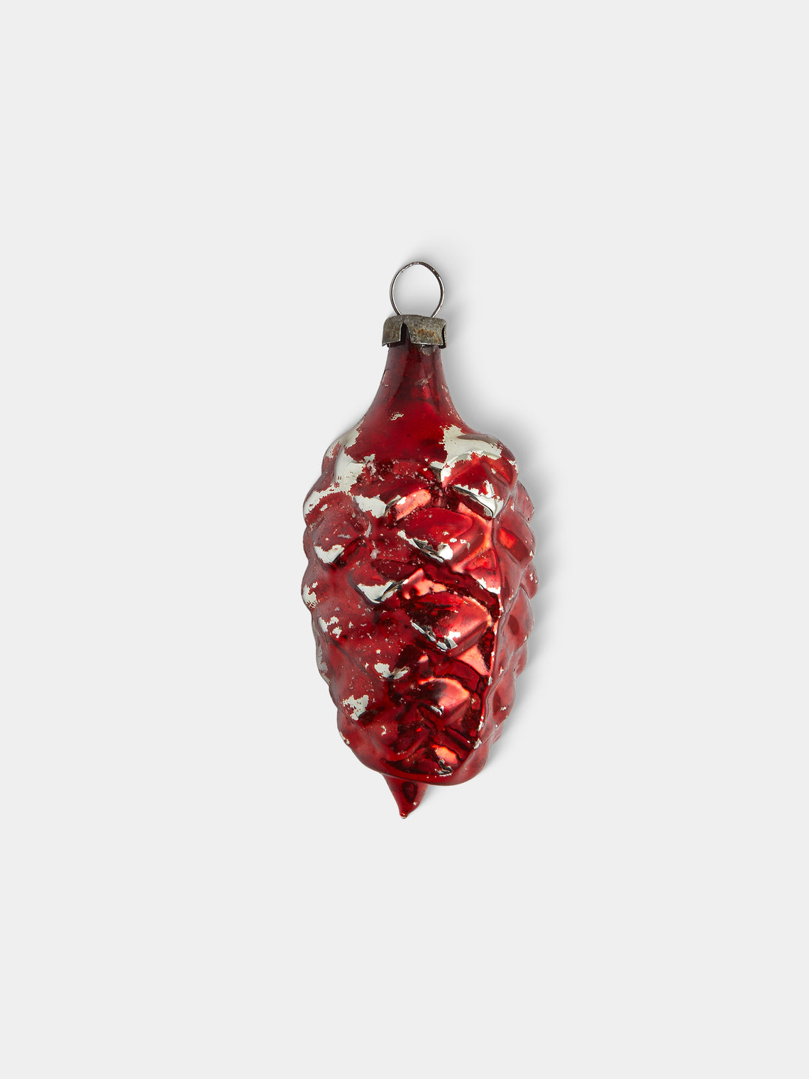 Antique and Vintage - Early-20th-Century Pinecones Glass Baubles (Set of 12) - Red - ABASK