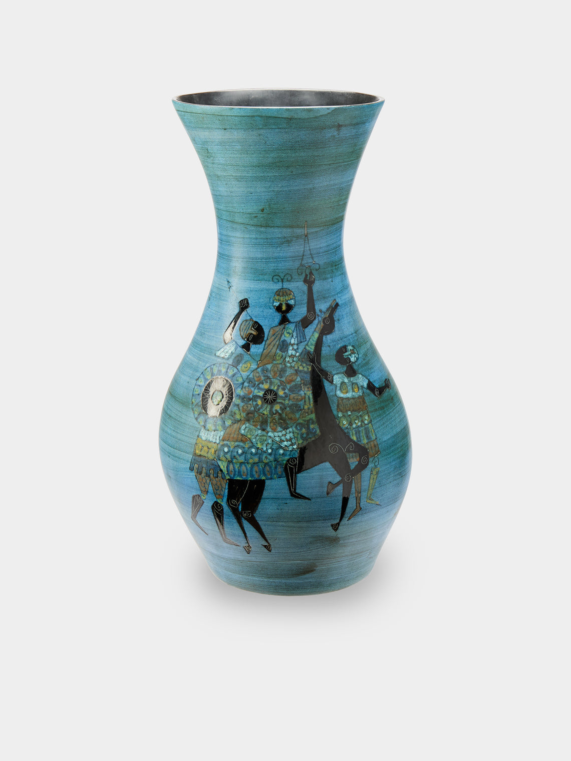 Antique and Vintage - 1960s Jean de Lespinasse Ceramic Vase (21in/53cm) - Blue - ABASK - 