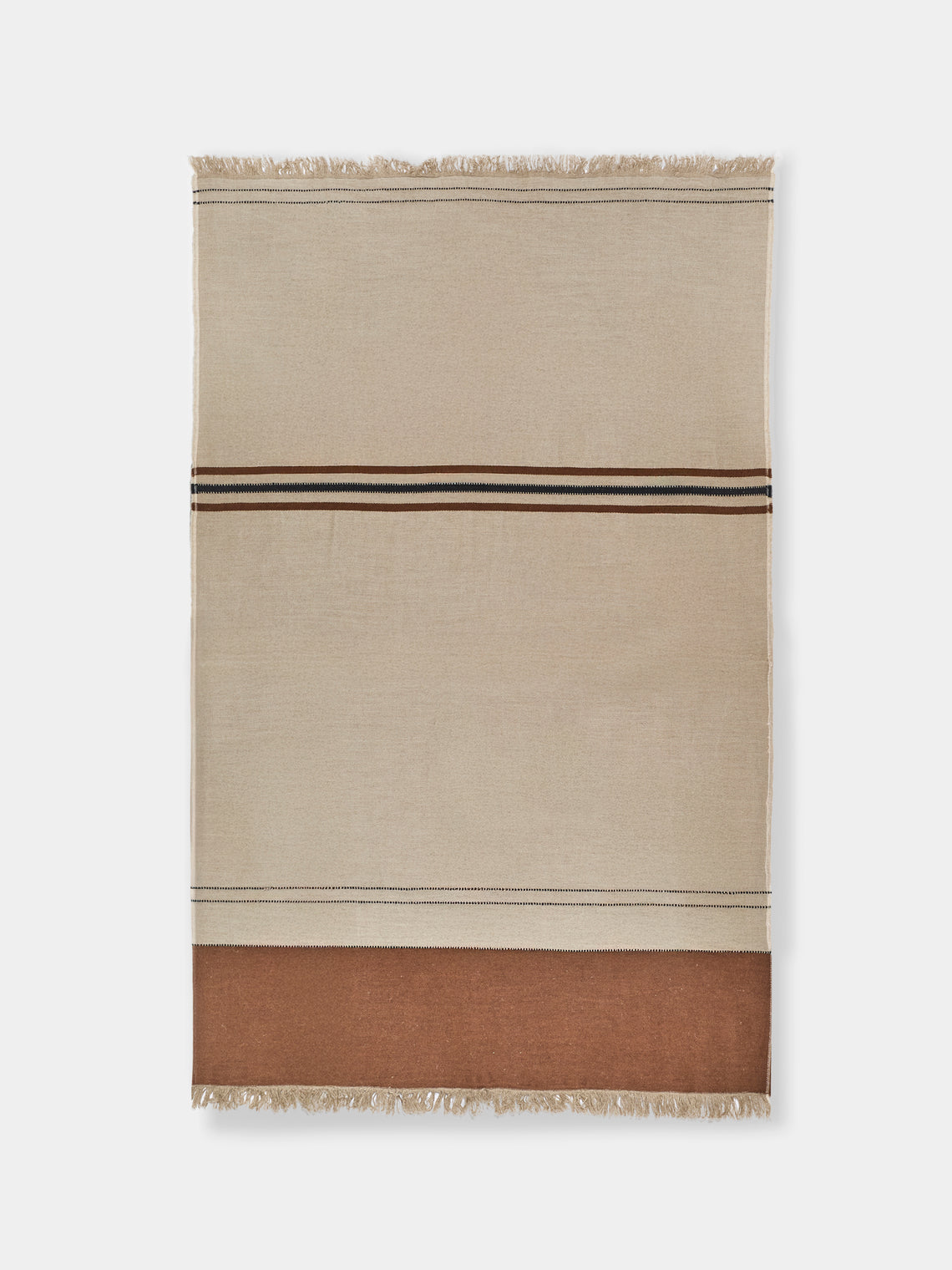 Libeco - Foundry Belgian Linen Throw (86.5in/2.2m) - Beige - ABASK