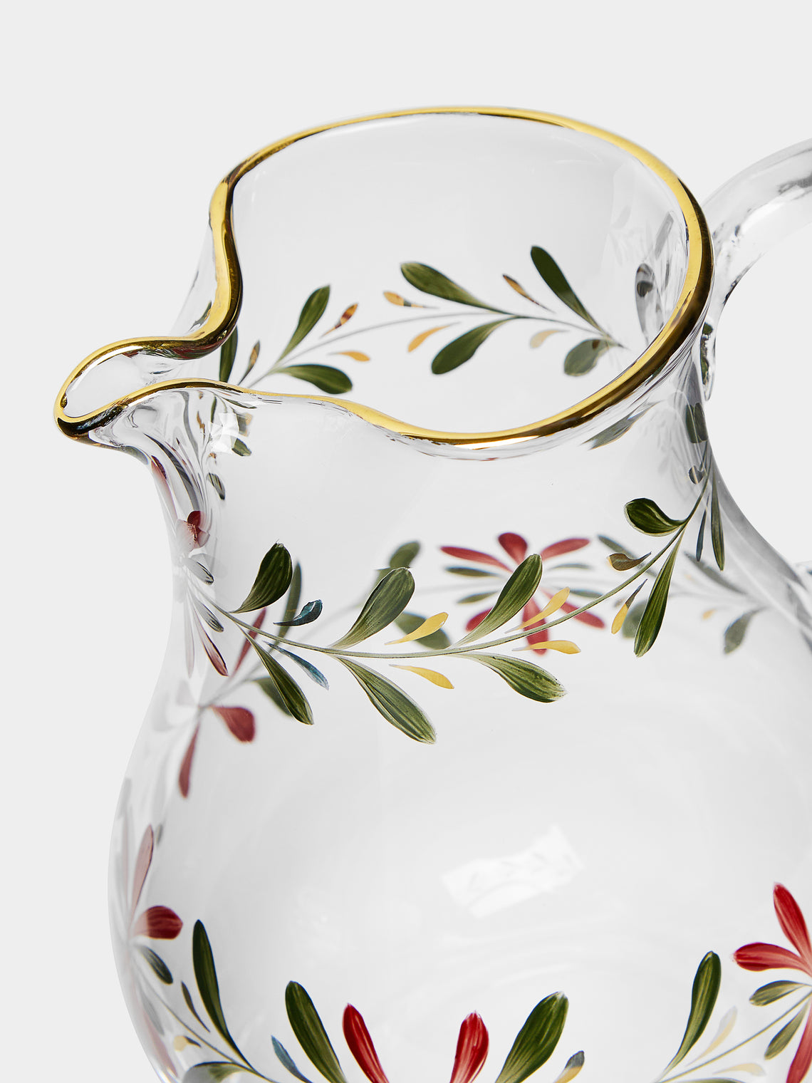 Los Vasos de Agua Clara - Zermatt Hand-Painted Glass Jug -  - ABASK