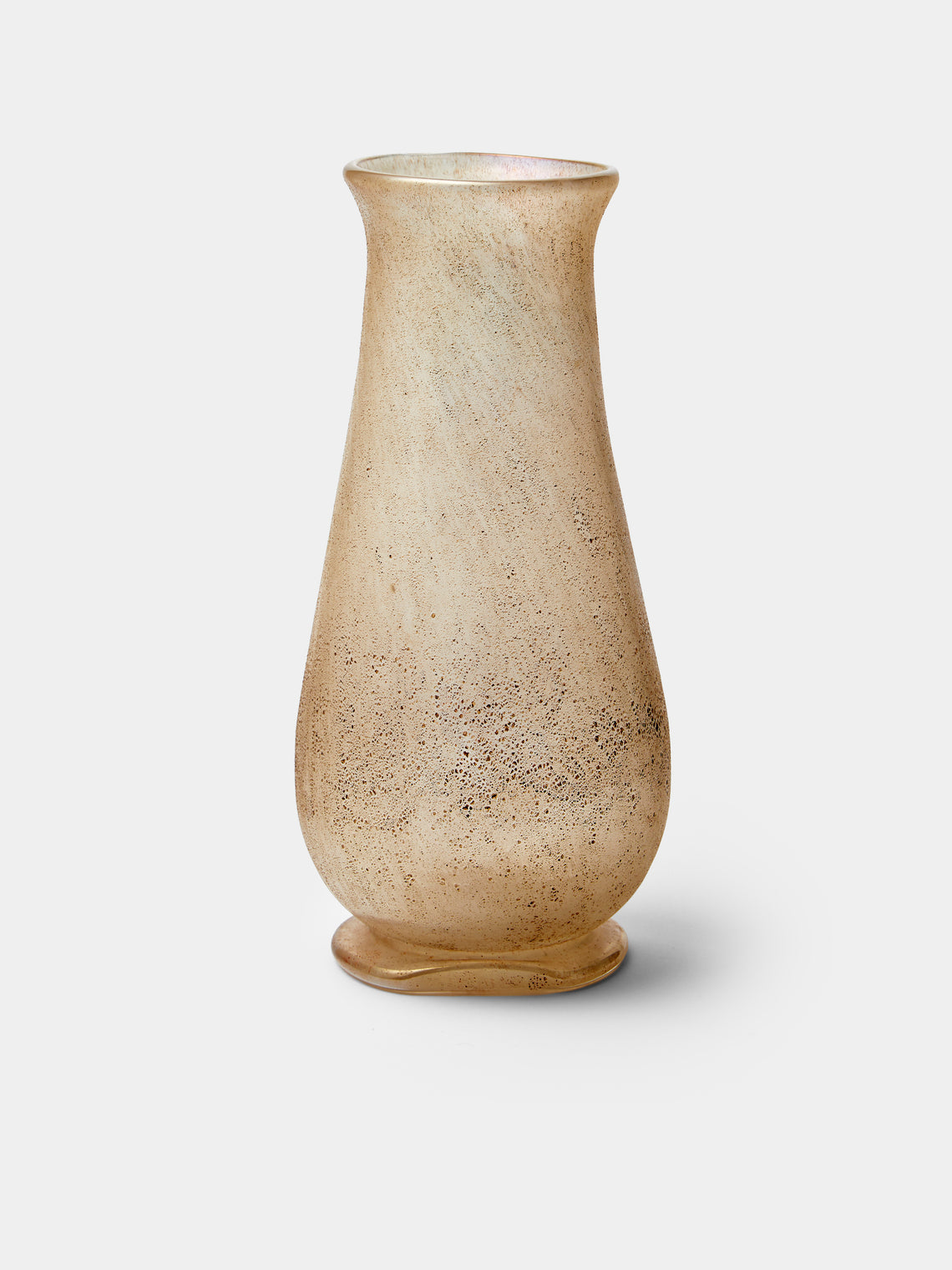 Antique and Vintage - 1950s Seguso Scavo Murano Glass Vase - Gold - ABASK - 