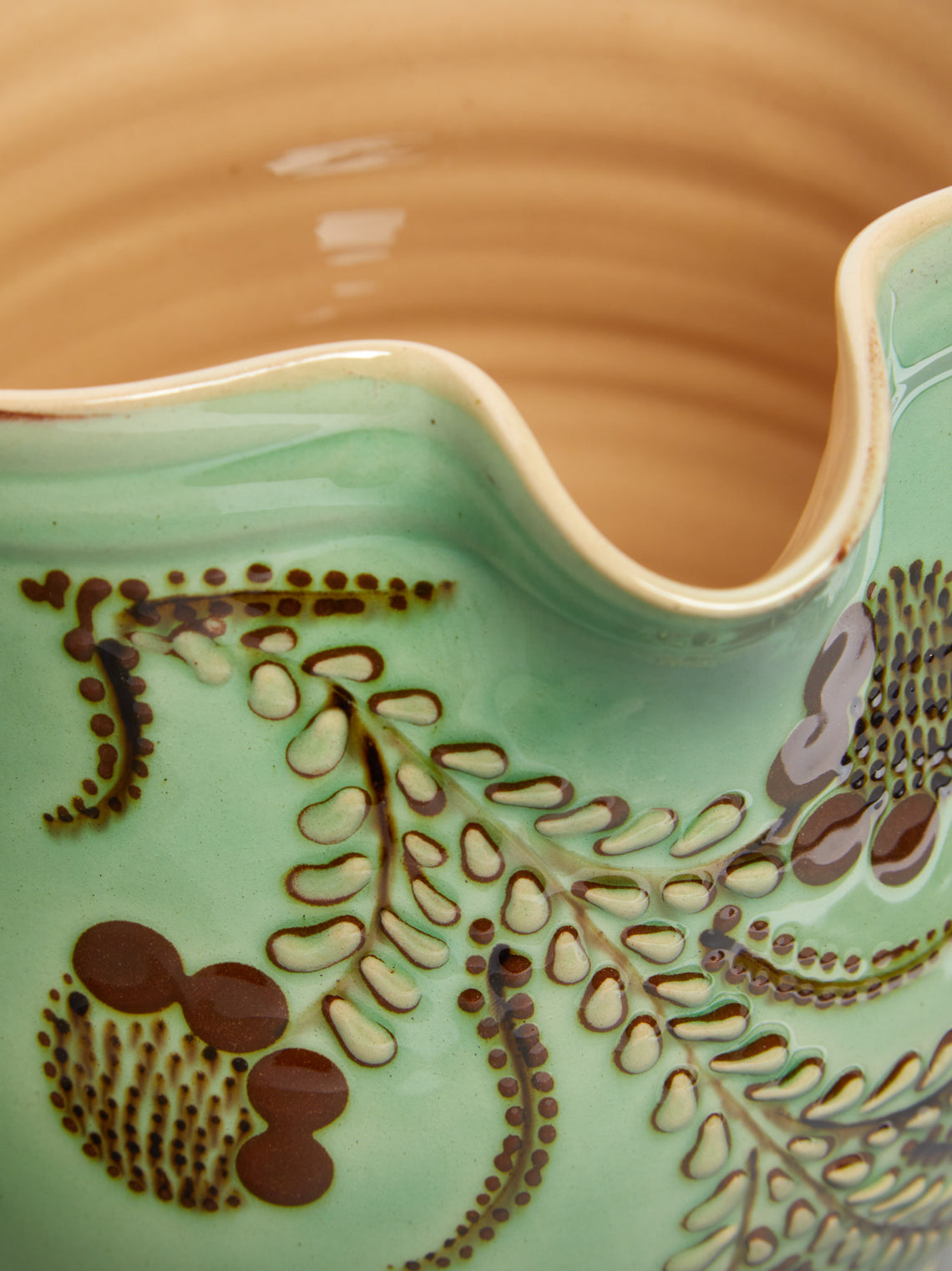 Poterie d’Évires - Flowers Hand-Painted Ceramic Rounded Jug -  - ABASK