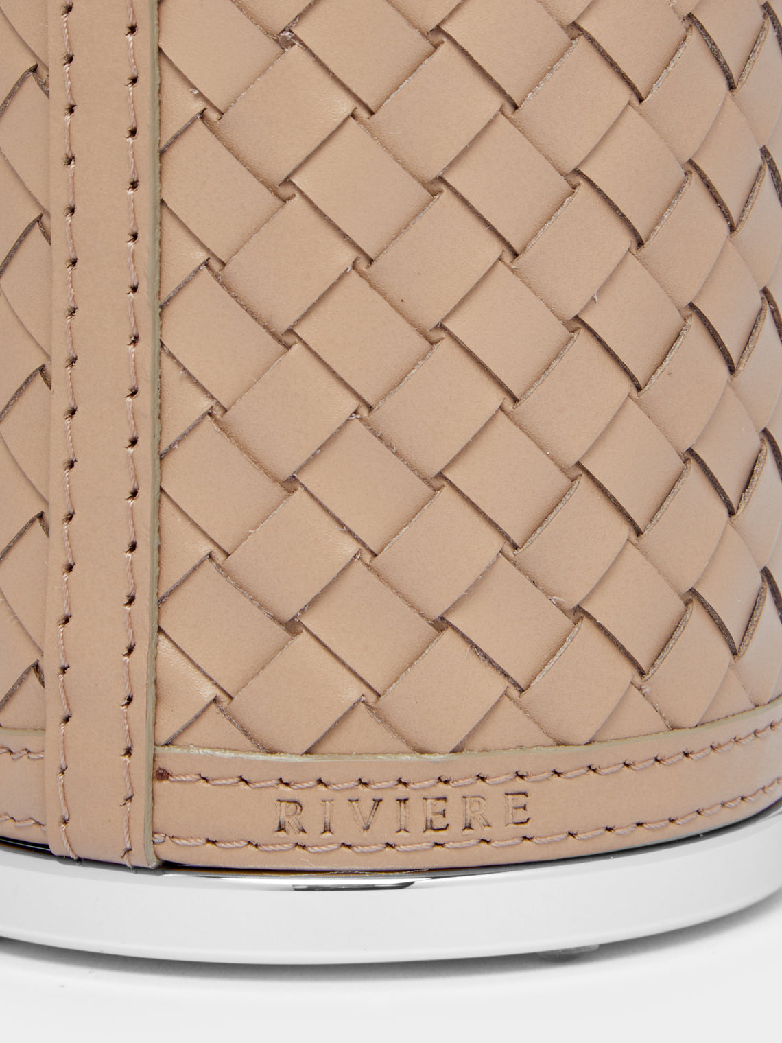 Riviere - Woven Leather Lidded Box -  - ABASK