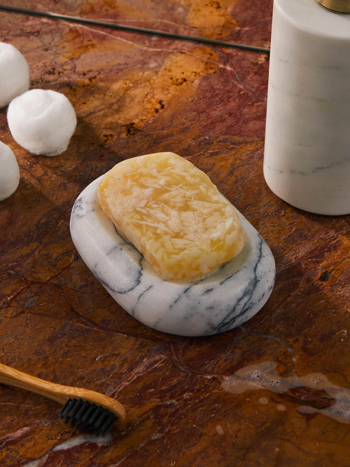 Stoned - Marble Soap Dish -  - ABASK