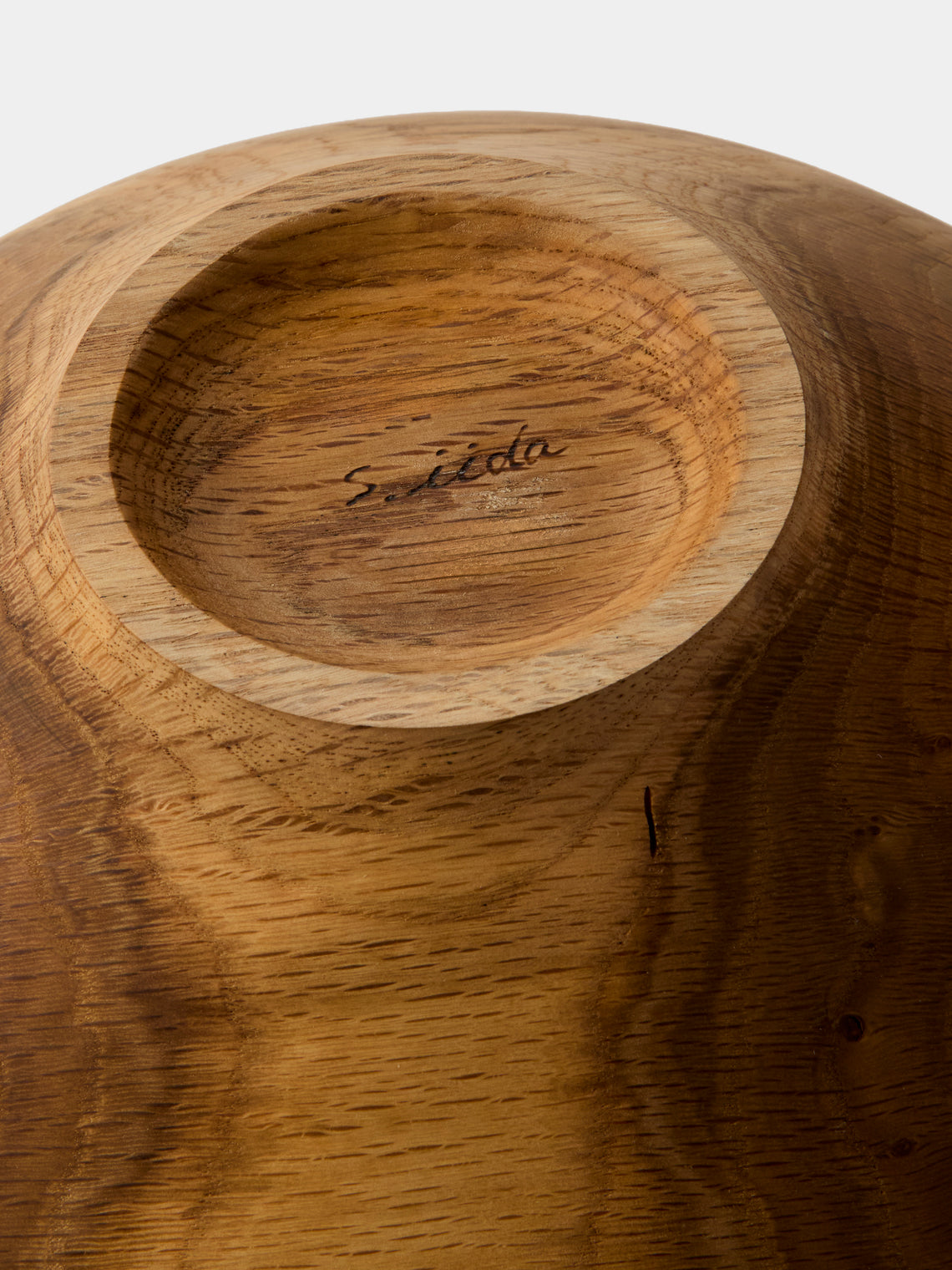 Iida Woodturning - Hand-Turned Oil-Finish Oak Bowl - Brown - ABASK
