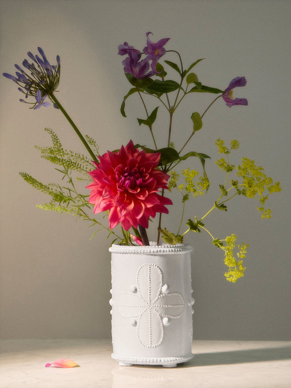 Emily Mitchell - Hand-Built Ceramic Bough Vase - White - ABASK