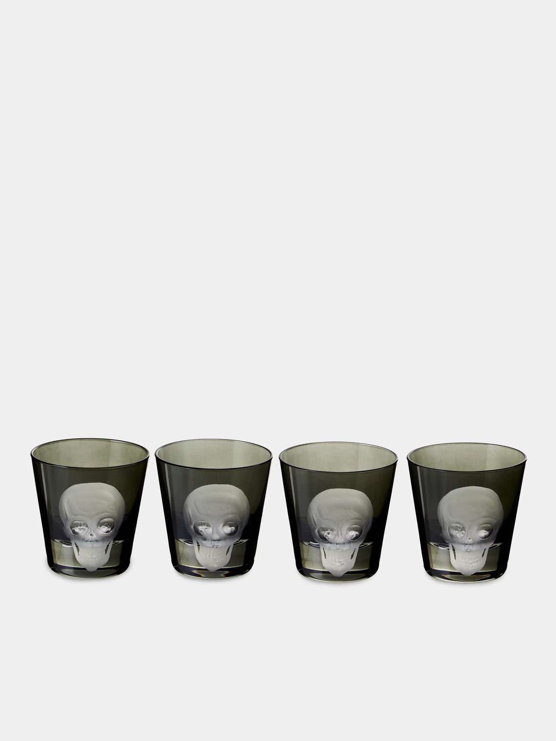 Artel - Cabinet of Curiosities Hand-Engraved Crystal Shot Glasses (Set of 4) - Green - ABASK - 