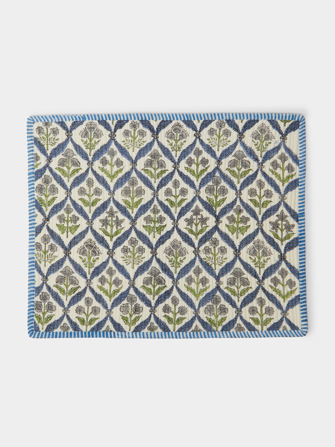 The Table Love - The Breakfast Hand-Printed Cotton Reversible Placemats (Set of 4) -  - ABASK
