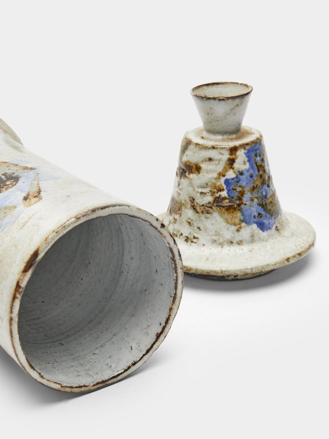 Antique and Vintage - 1950s Ceramic Tall Lidded Pot -  - ABASK