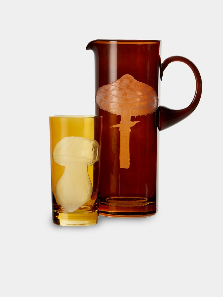Artel - Mushrooms Hand-Engraved Crystal Collection - Mustard - ABASK - 