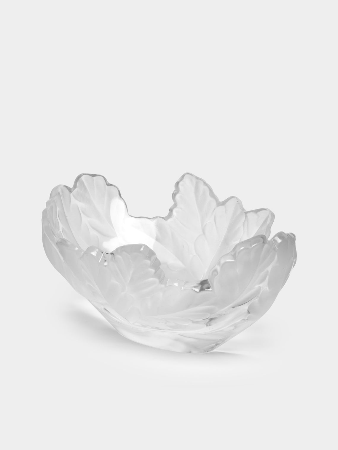 Antique and Vintage - 1950s Lalique Oak Leaf Crystal Bowl -  - ABASK