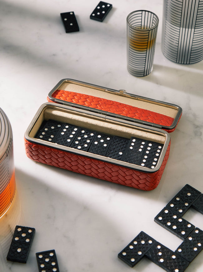F. Hammann - Leather Dominoes Set -  - ABASK