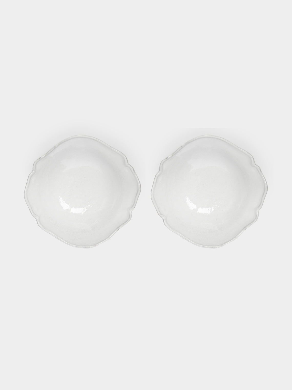 Astier de Villatte - Bac Hand-Glazed Ceramic Medium Soup Plate (Set of 2) - White - ABASK 