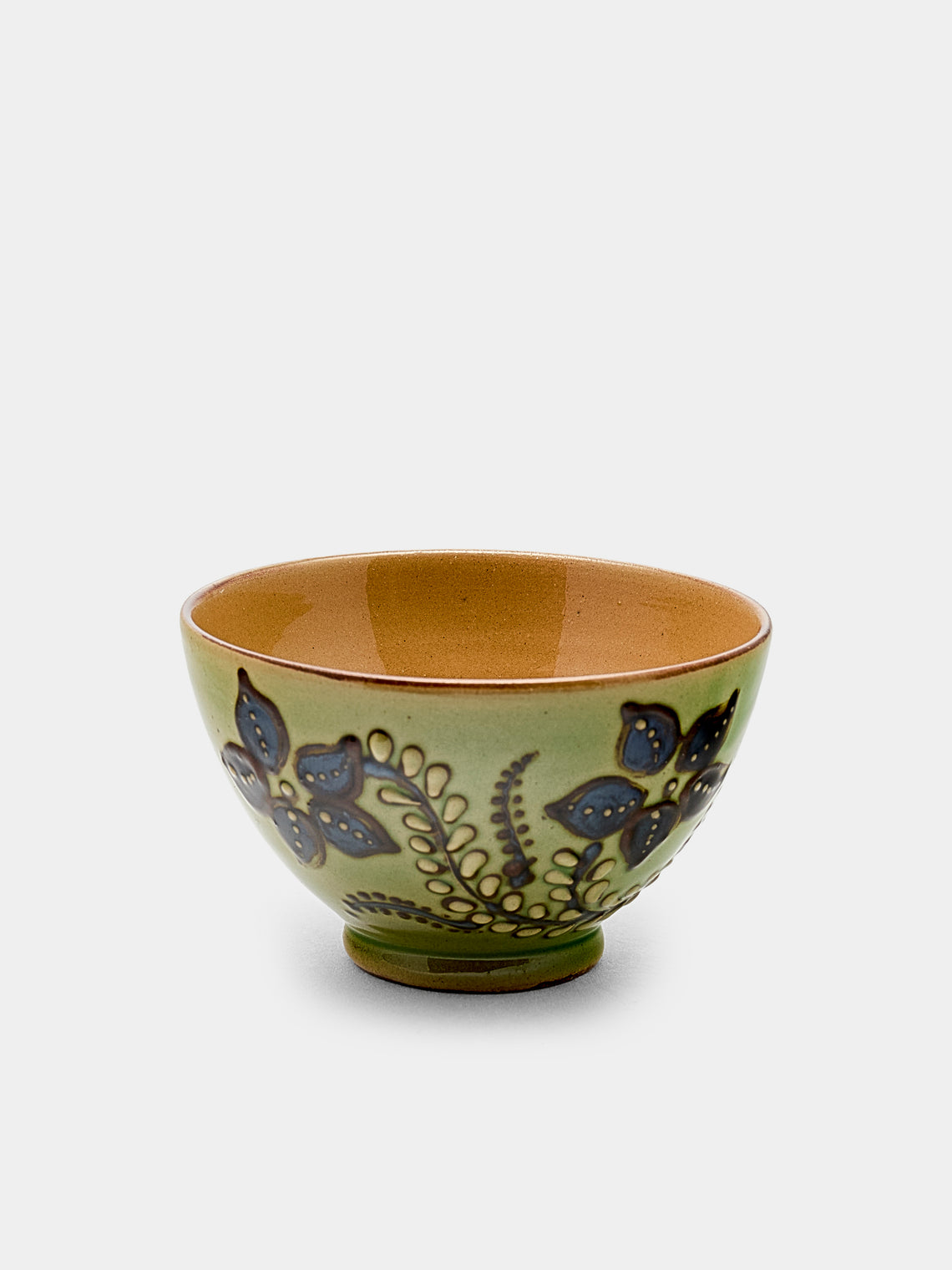 Poterie d’Évires - Flowers Hand-Painted Ceramic Petit Bowls (Set of 6) - Green - ABASK