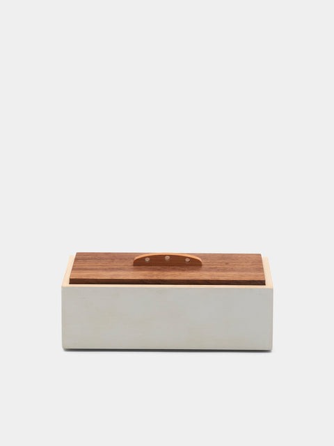 Matthew Kenney - Wood Small Desk Tidy - Cream - ABASK - 