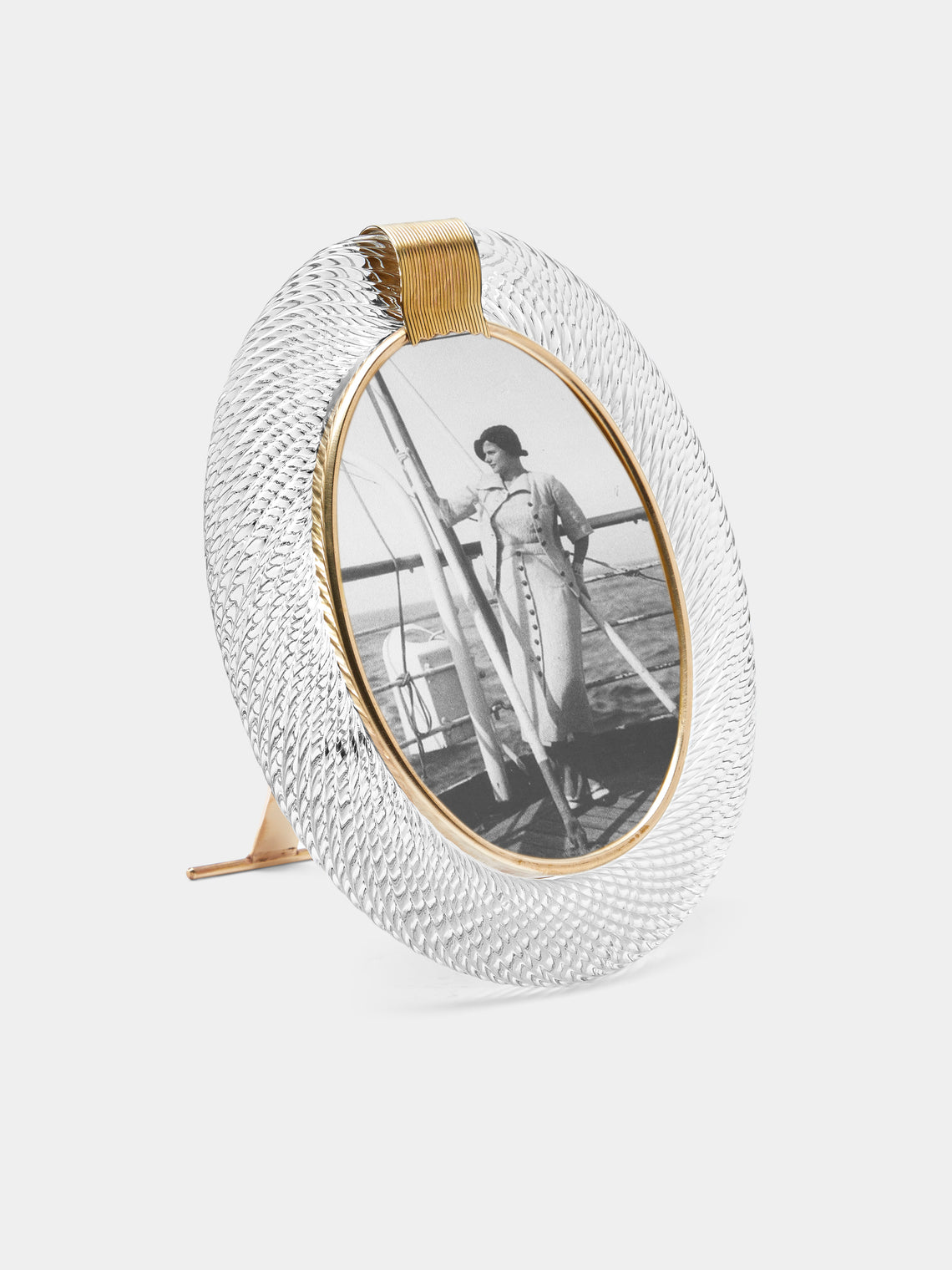 Antique and Vintage - 1960s Murano Glass Photo Frame - Clear - ABASK - 