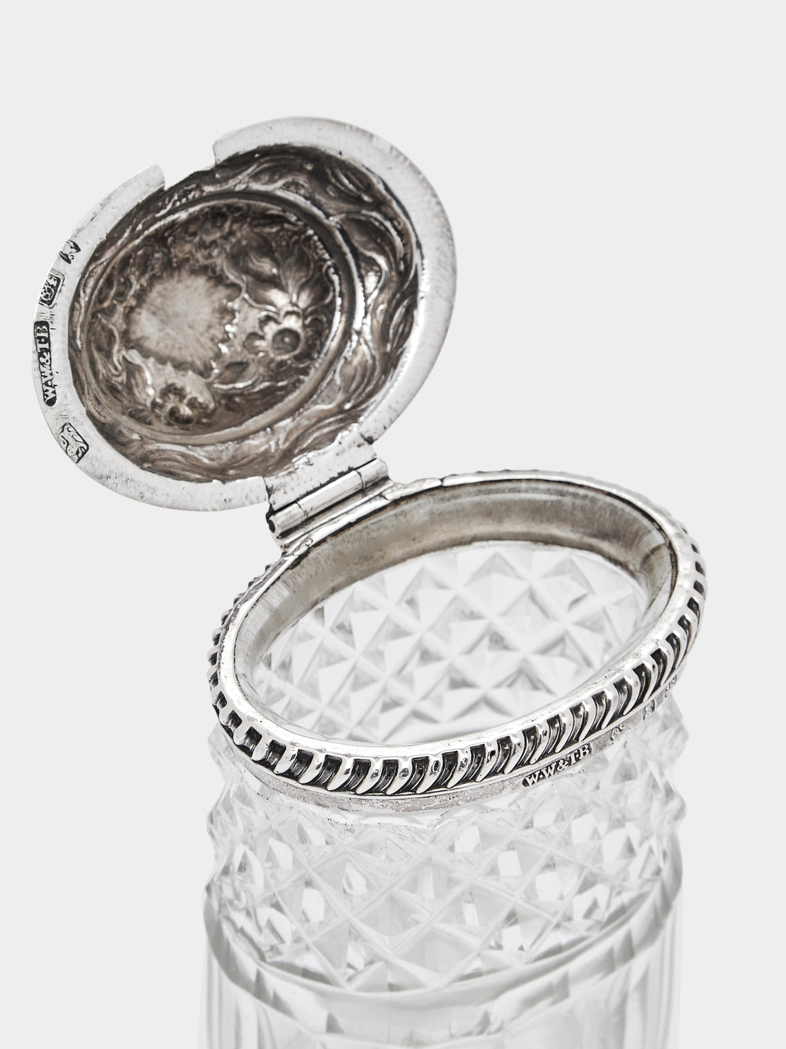 Antique and Vintage - 1900s Silver and Glass Jar -  - ABASK