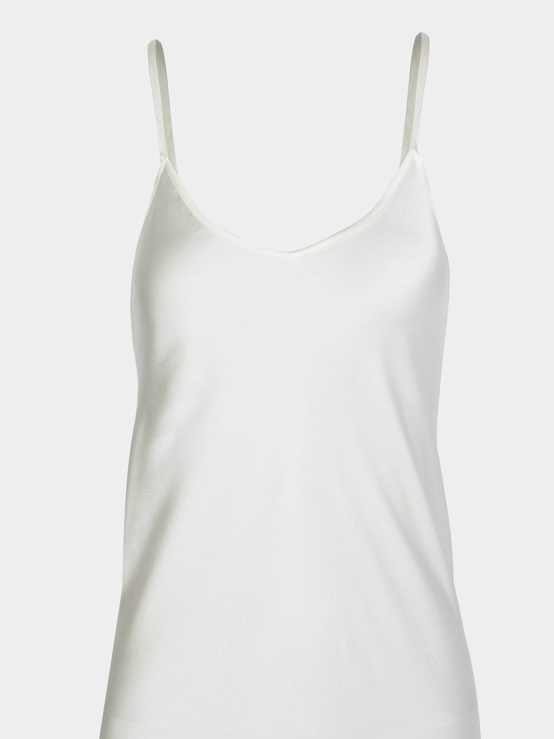 Ryan Roche - Silk and Lace Long Slip Dress | Size: S - Ivory - ABASK