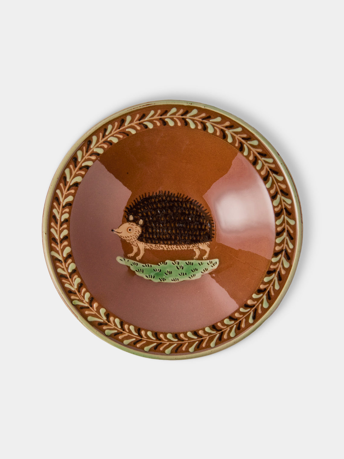 Poterie d’Évires - Animals Hand-Painted Ceramic Breakfast Bowls (Set of 4) - Light Brown - ABASK