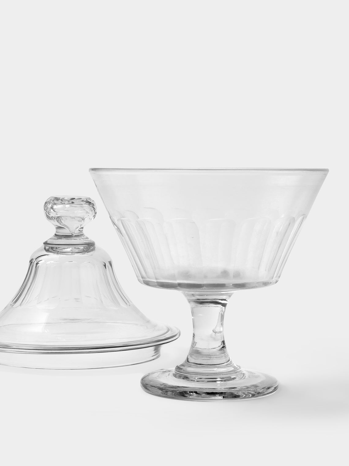 Antique and Vintage - 1800s Glass Candy Dish - Clear - ABASK