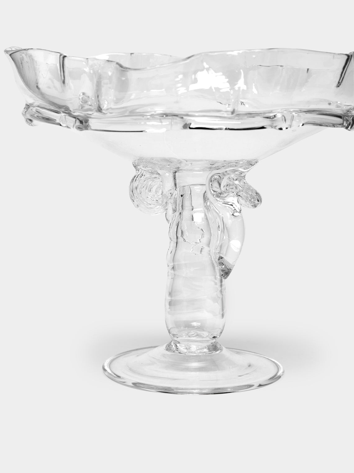 Alexander Kirkeby - Hand-Blown Crystal Footed Fruit Bowl - ABASK