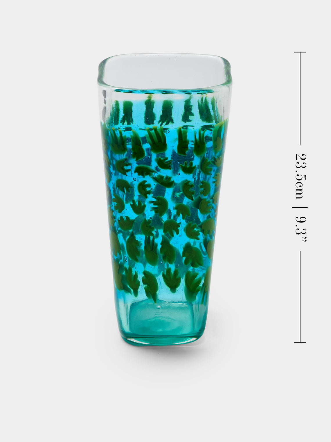 Antique and Vintage - 1951 Riccardo Licata for Cenedese Glass Vase (9in/23.5cm) - Green - ABASK