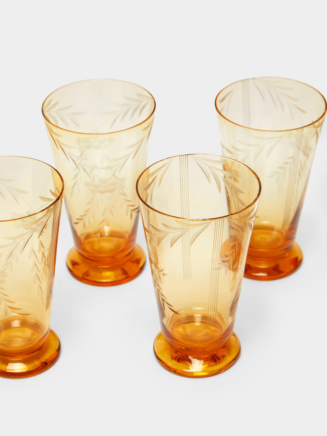 Antique and Vintage - 1930s Etched Glass Jug with Glasses (Set of 7) -  - ABASK