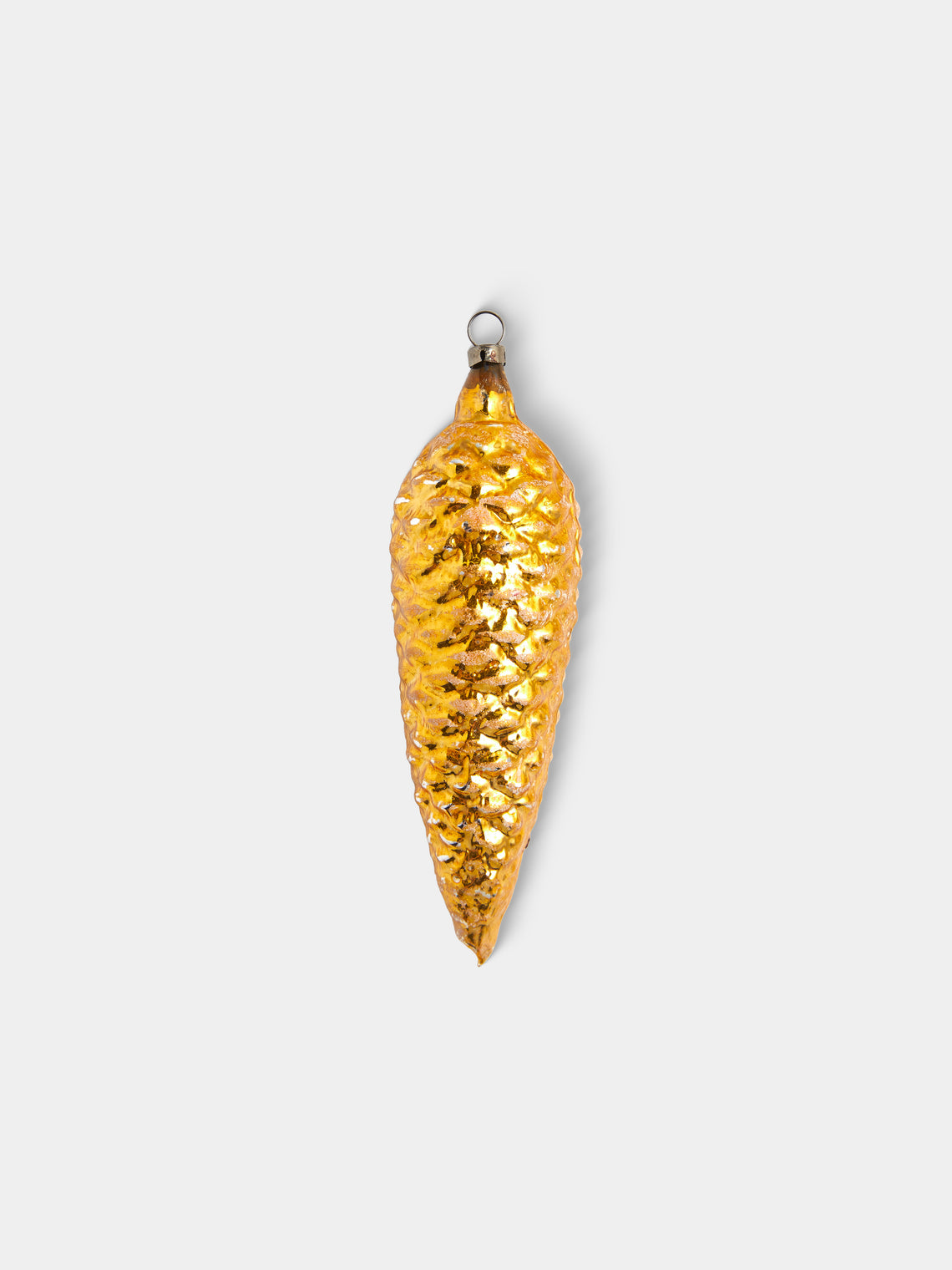Antique and Vintage - Early-20th-Century Pinecones Glass Baubles (Set of 9) - Yellow - ABASK