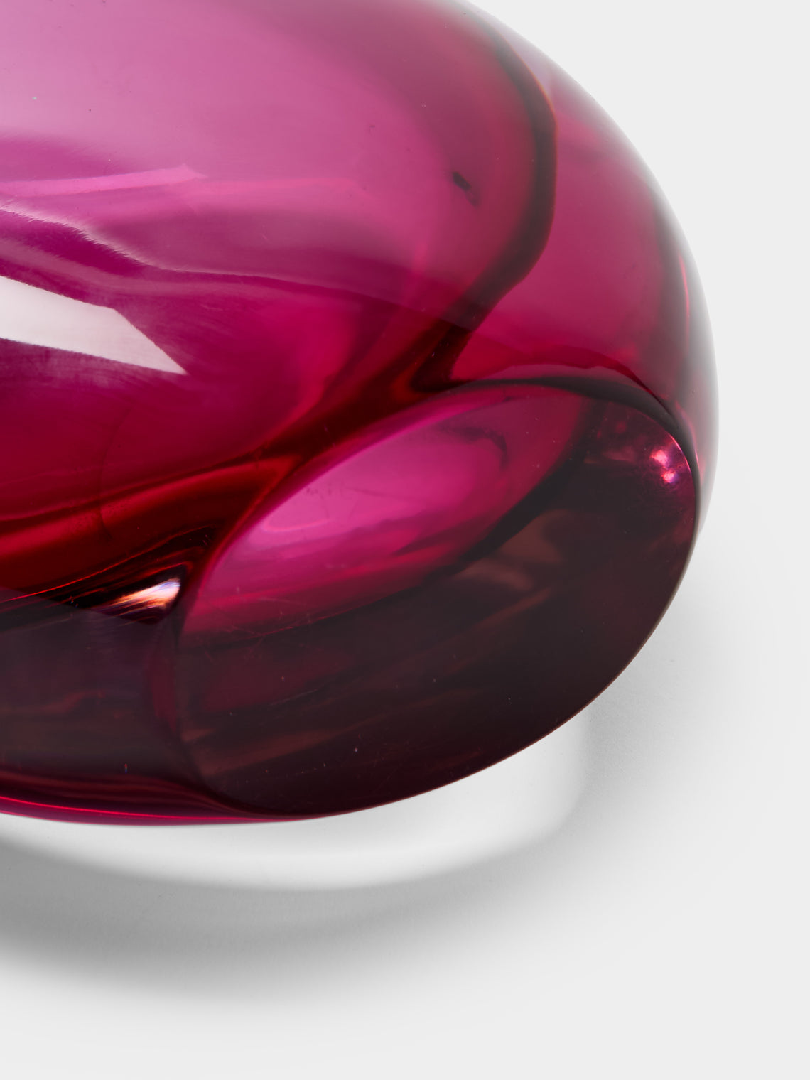 Antique and Vintage - 1960s Flavio Poli for Seguso Vetri d’Arte Sommerso Murano Glass Vase (8in/20.5cm) - Pink - ABASK