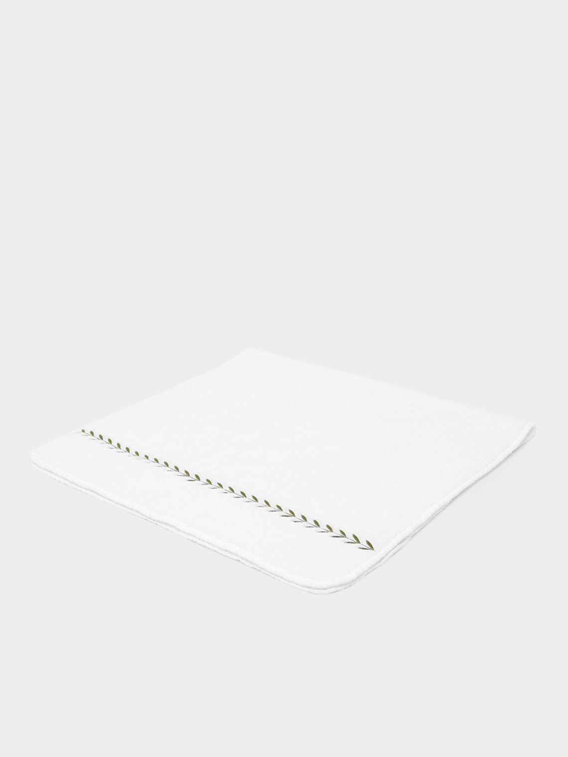 Heirlooms - Laurel Leaf Embroidered Egyptian Cotton Hand Towel -  - ABASK