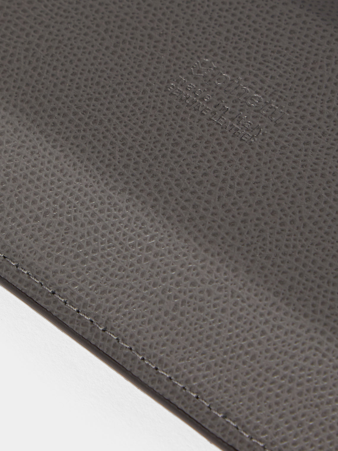 Pinetti - Victor Leather Trinket Tray (9.5in/24cm) - Dark Gray - ABASK