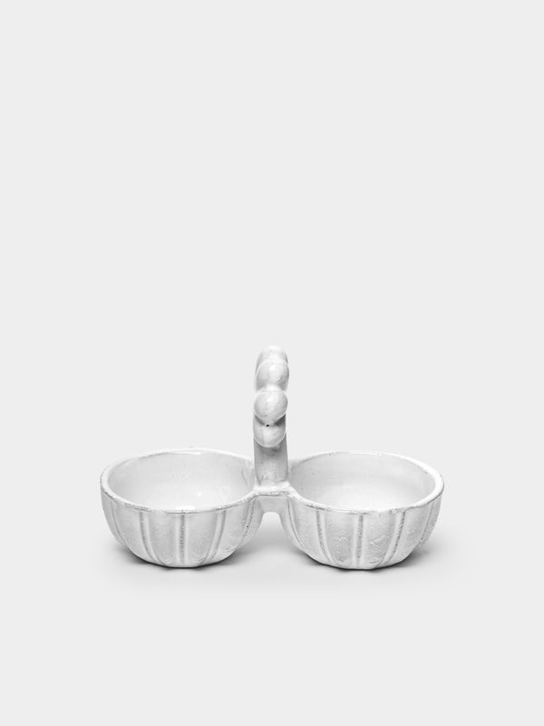 Astier de Villatte - Clover Hand-Glazed Ceramic Salt and Pepper Cellar -  - ABASK - 