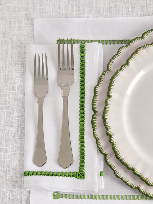 Los Encajeros - Tokyo Linen Napkins (Set of 4) - White - ABASK