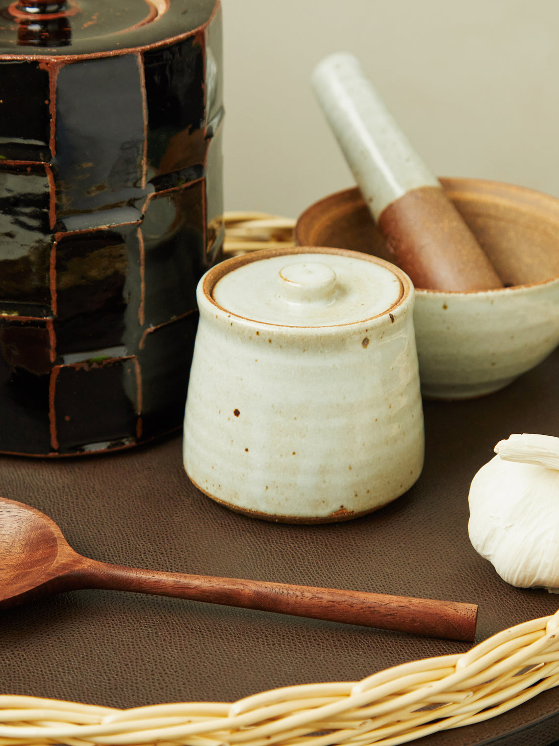 The Leach Pottery - Ceramic Honey Jar -  - ABASK