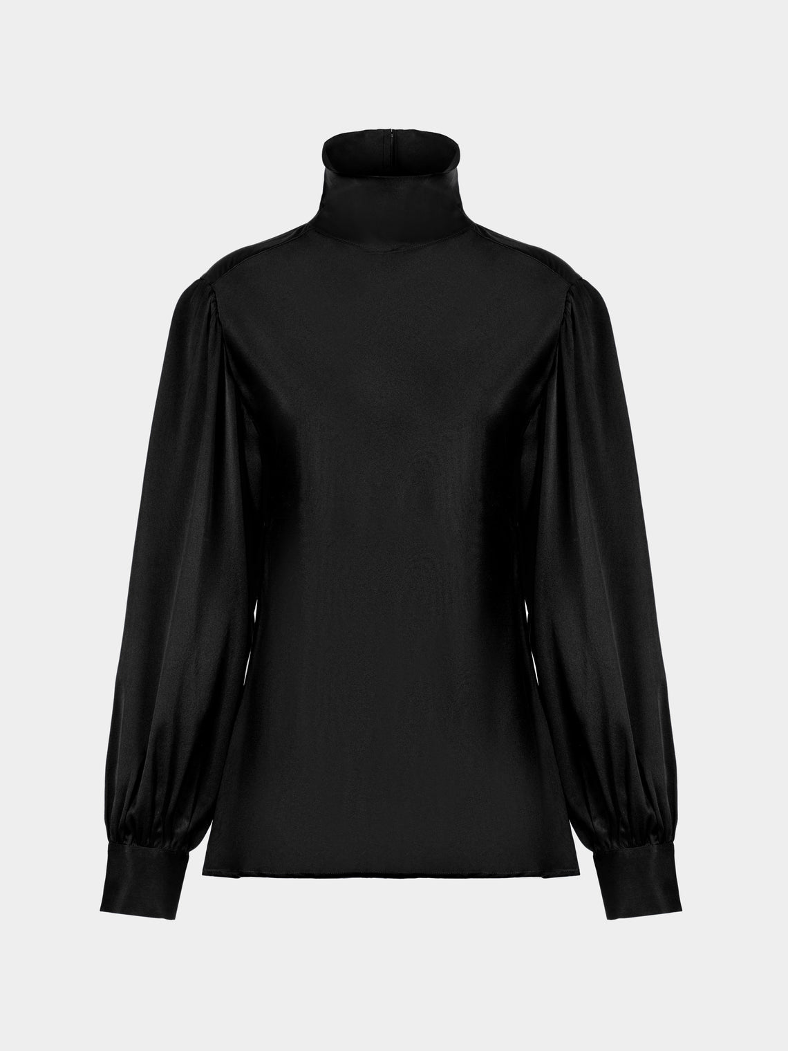 Ryan Roche - Silk Bias High-Neck Blouse | Size: S - Black - ABASK - 