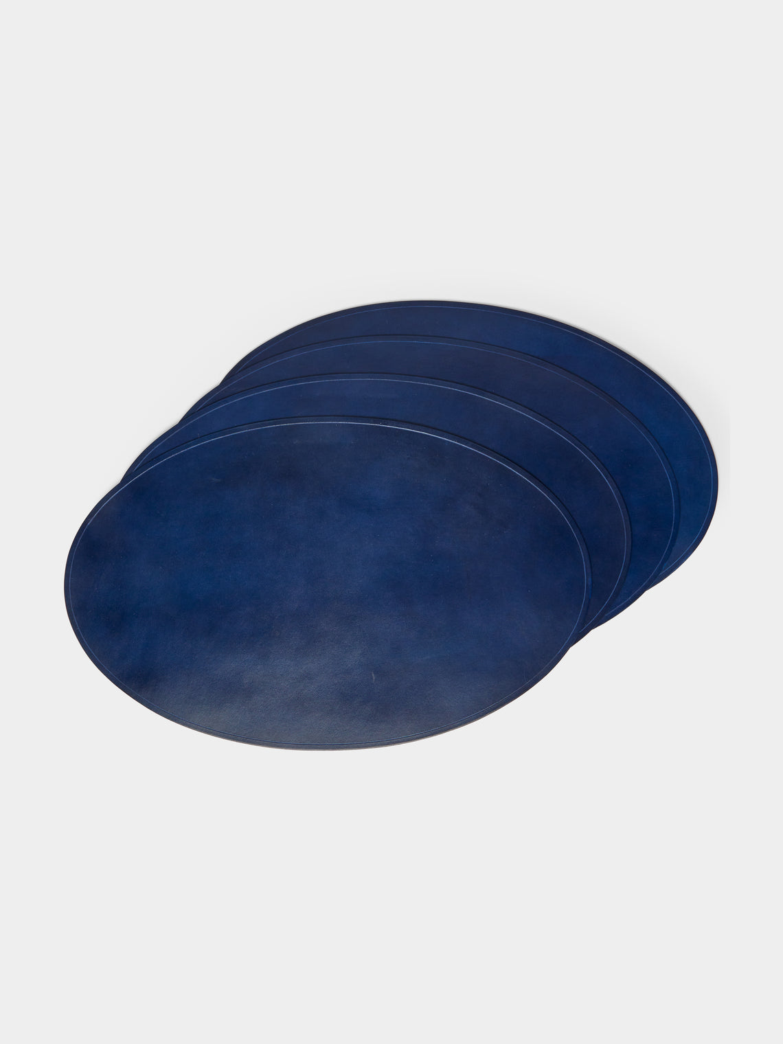 Peter Speliopoulos Projects - Hand-Stained Leather Oval Placemats (Set of 4) -  - ABASK