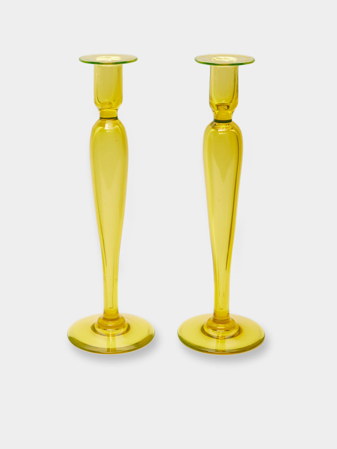 Antique and Vintage - 1920s Frederick Carder for Steuben Glass Candlesticks (Set of 2) -  - ABASK - 