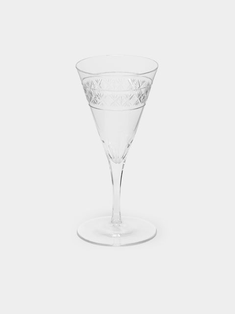 Antique and Vintage - 1900s Edwardian Cut Crystal Liqueur Glasses (Set of 6) - Clear - ABASK - 