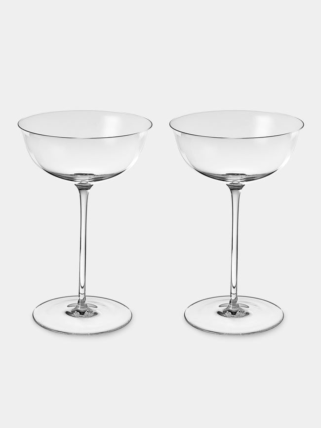 Lobmeyr - | Set of 2 | Patrician Crystal Champagne Coupes - Clear - ABASK - 