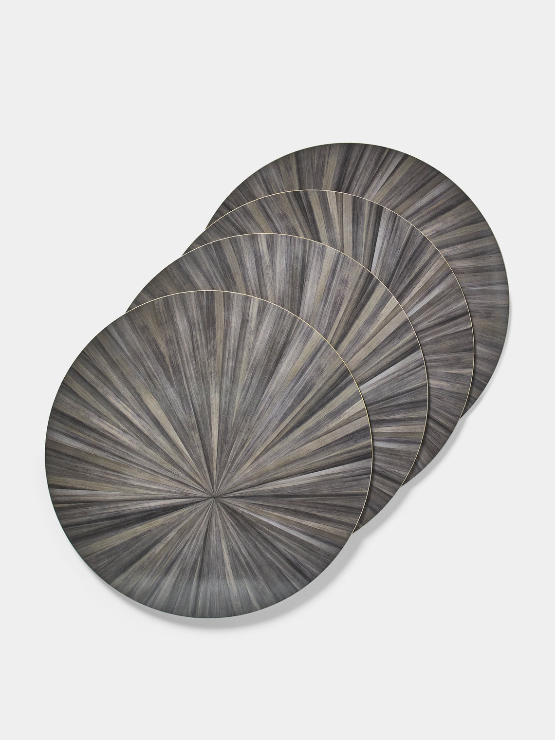 HestiaLiving - Soleil Wood Placemats (Set of 4) - Dark Gray - ABASK
