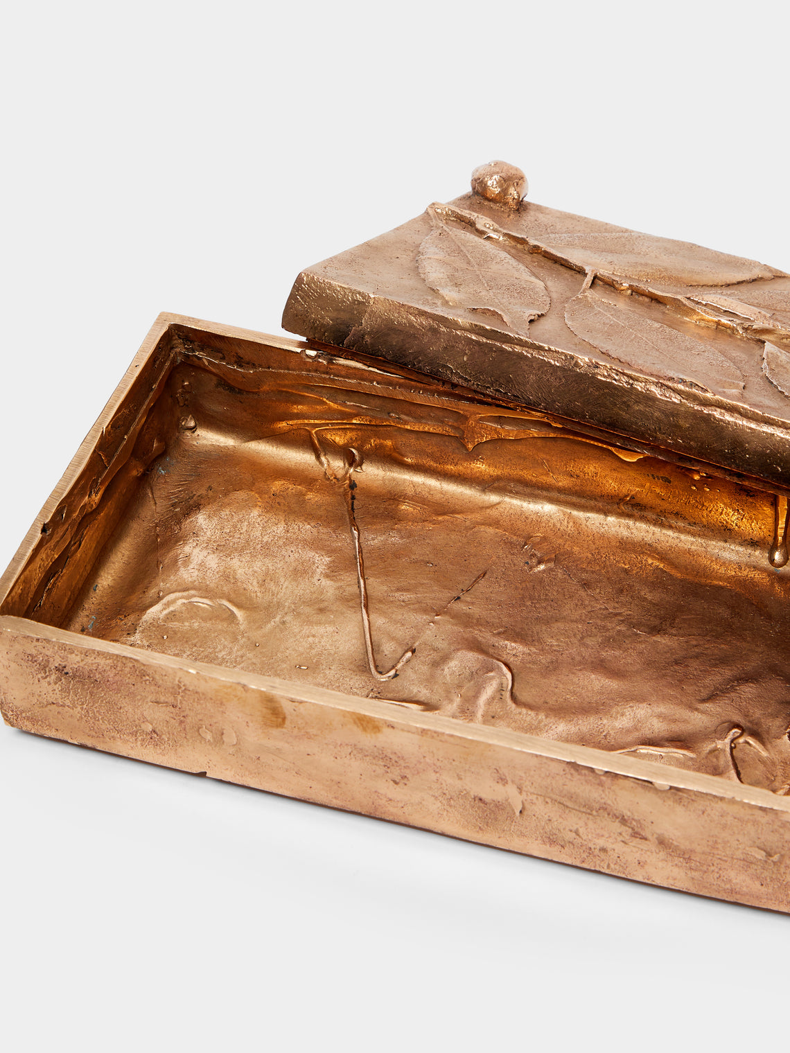 Osanna Visconti - Foglie Hand-Cast Bronze Decorative Box -  - ABASK