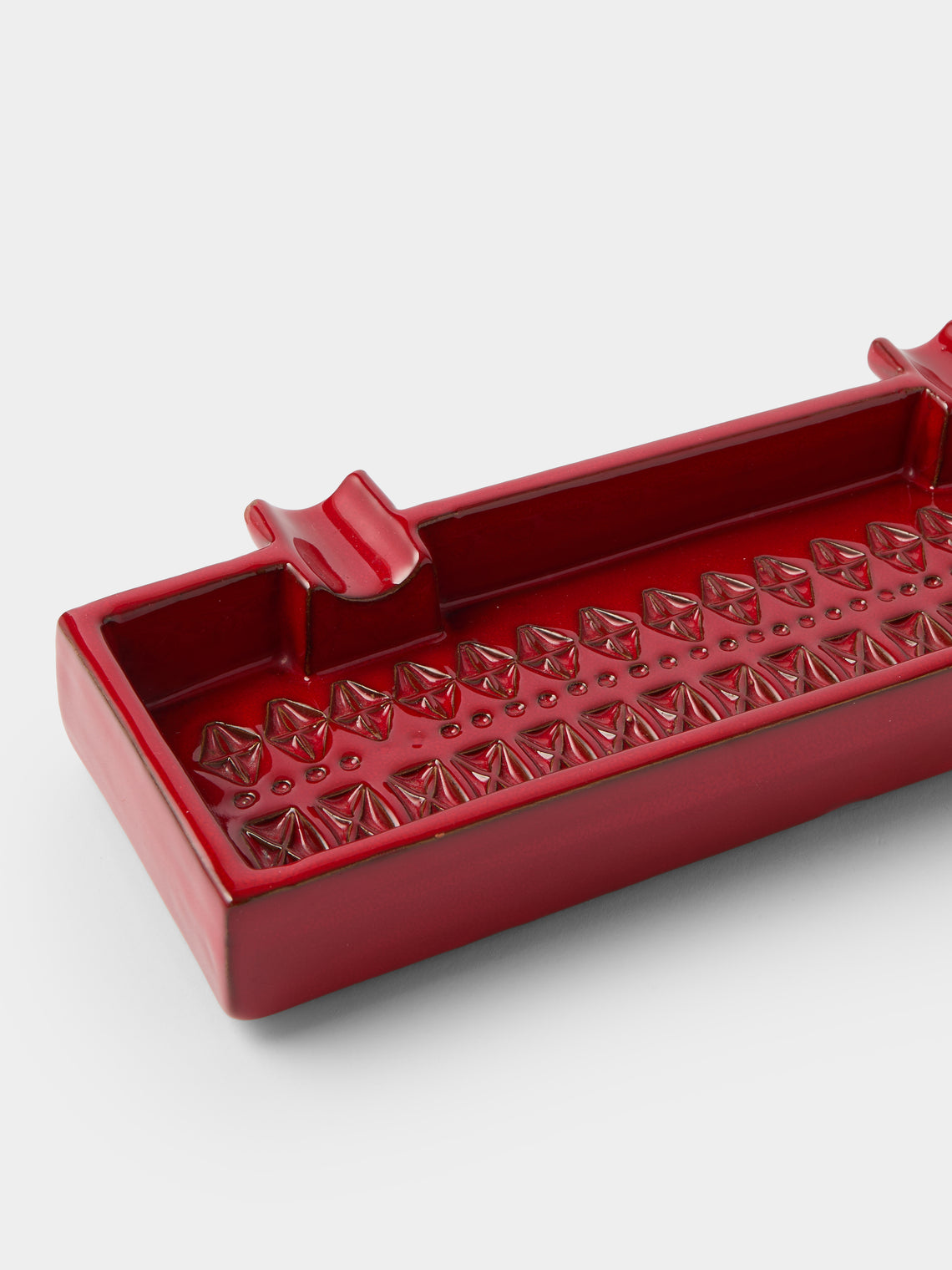 Antique and Vintage - 1970s Bitossi Ceramiche Ceramic Ashtray - Red - ABASK