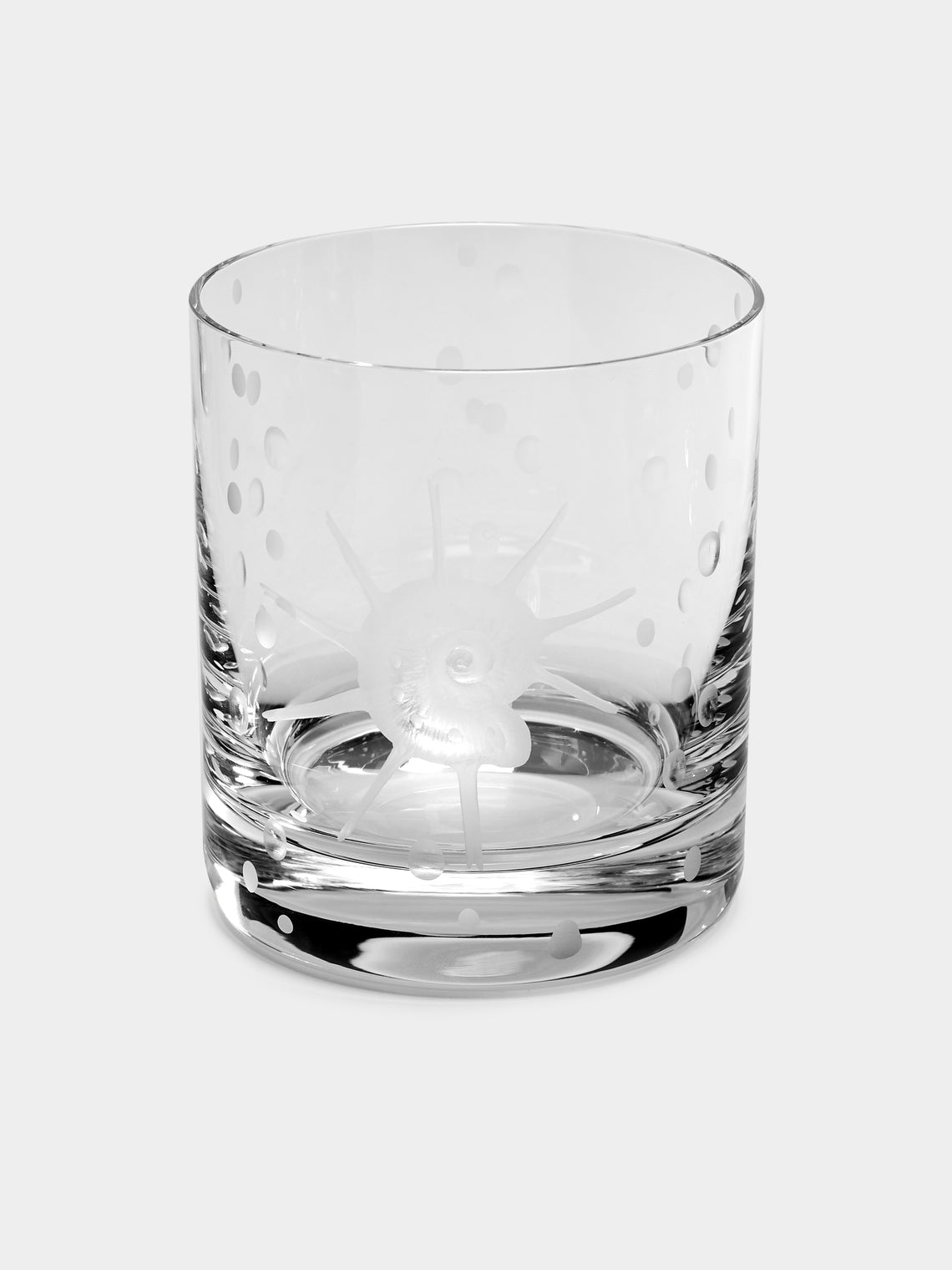 Artel - Sea Life Hand-Engraved Crystal Double Old Fashioned Glasses (Set of 6) -  - ABASK