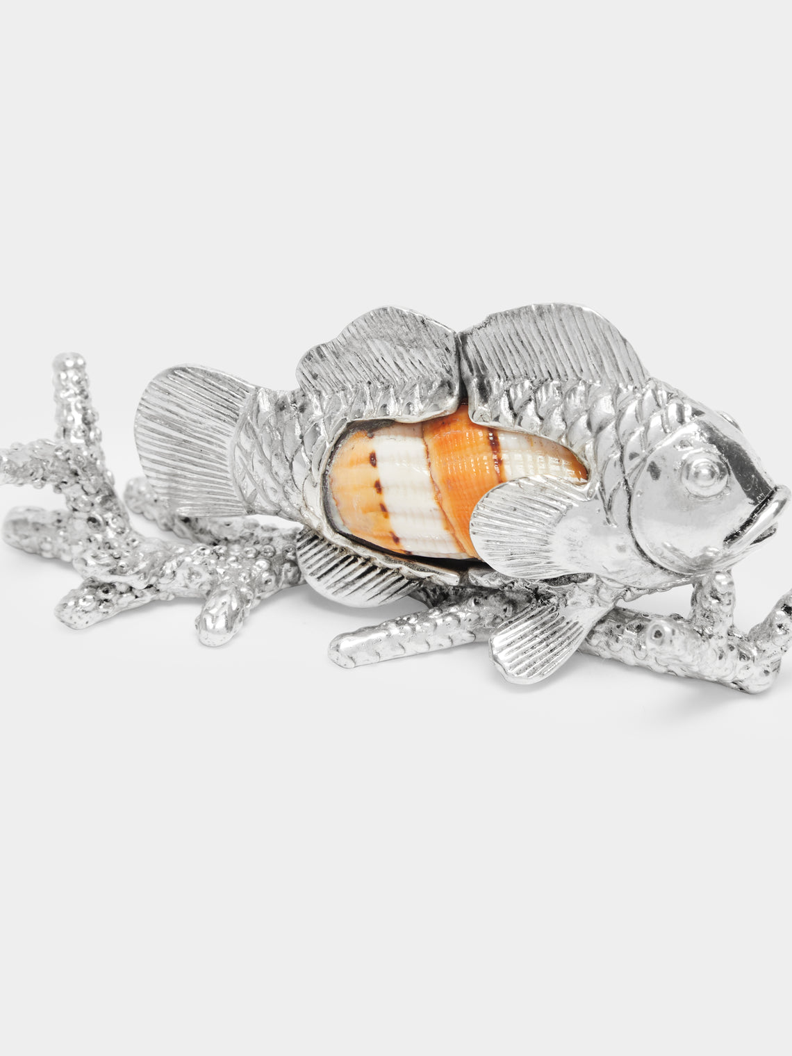 Objet Luxe - Silver-Plated and Shell Place Card Holders (Set of 4) -  - ABASK