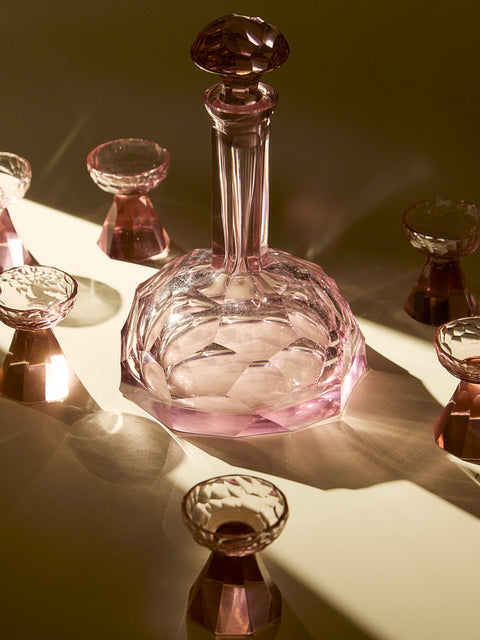 Antique and Vintage - 1930s Cut Crystal Decanter with Shot Glasses (Set of 7) -  - ABASK