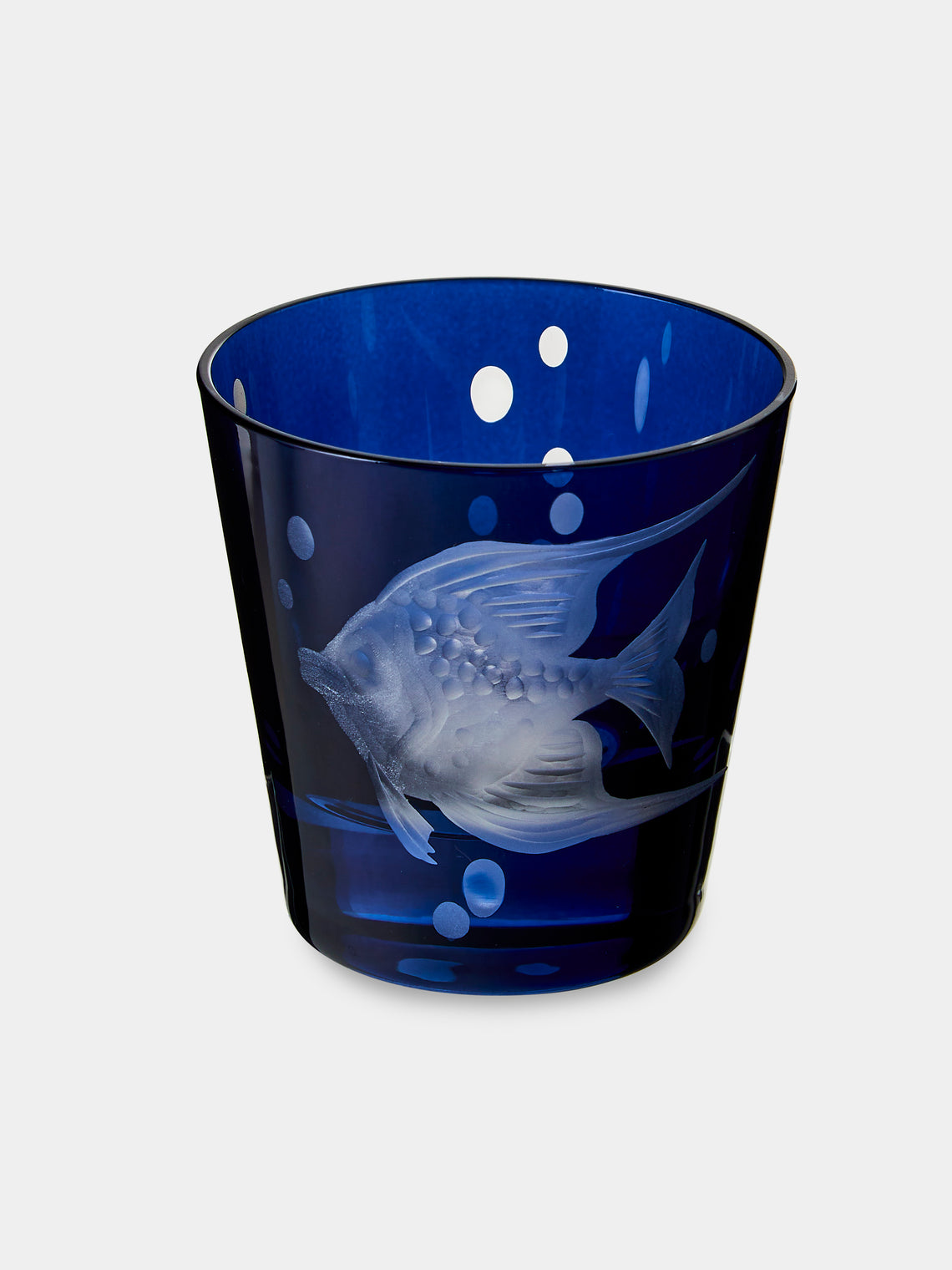 Artel - Sea Life Hand-Engraved Crystal Shot Glasses (Set of 6) - Blue - ABASK