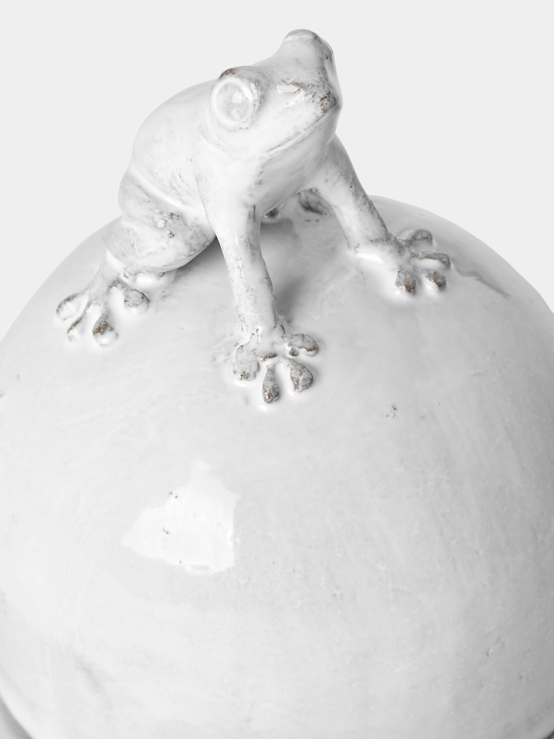 Astier de Villatte - Frog Hand-Glazed Ceramic Butter Dish - White - ABASK