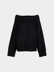 Ryan Roche - Cloud Cashmere and Silk Oversized Boat-Neck Sweater | Size: M - Black - ABASK - 
